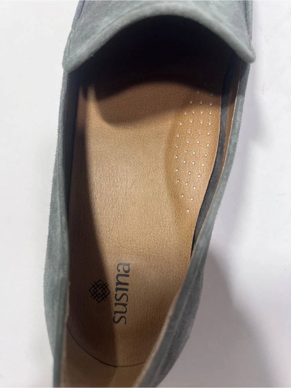 Susina Women's Suede Slip-On Loafers in Charcoal Gray
